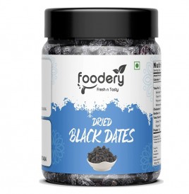 Foodery Dried Black Dates   Plastic Jar  250 grams